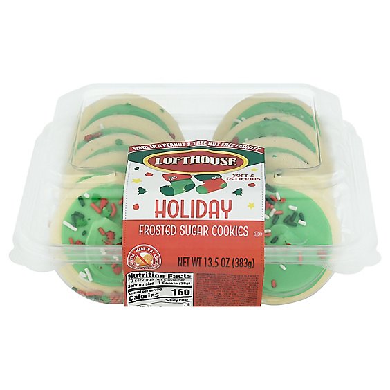 Green Frosted Holiday Sugar Cookies - 13.5 OZ