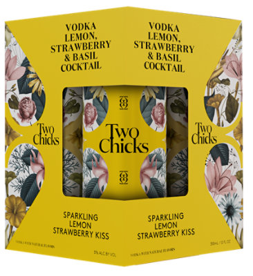 Two Chicks Sparkling Lemon Strawberry Kiss In Cans - 4-12 FZ - Image 1