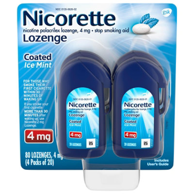 Nicorette Coated Lozenge Ice Mint 4mg - 80 CT - Image 1