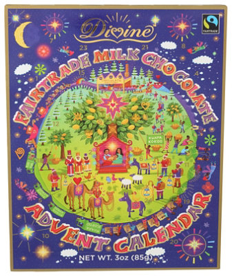 Divine Advent Calendar Milk Chocolate - 3OZ - Image 1