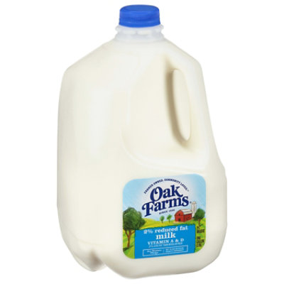 Oak Farms 2% Reduced Fat with Vitamin A and D Milk Jug - 1 Gallon - Image 2