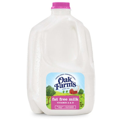 Oak Farms Dairy Skim with Vitamin A and D Fat Free Milk Jug - 1 Gallon - Image 1