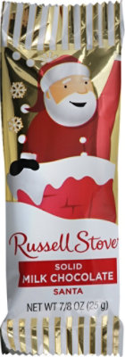 Russell Stover Solid Milk Chocolate Santa - .875 OZ - Image 2