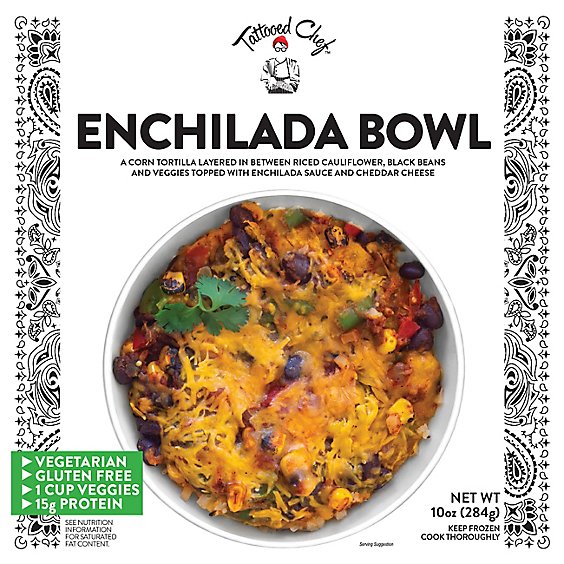 Tattooed Chef Riced Cauliflower Enchilada Bowl - 10 Oz