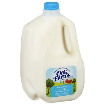 Oak Farms 1% Lowfat with Vitamin A and D Milk Jug - 1 Gallon - Image 2