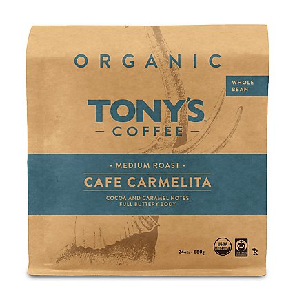Tonys Coffee Cafe Carmelita Whole Bean - 24 OZ - Image 1