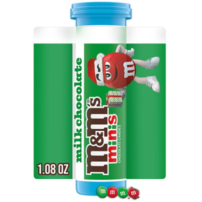 M&M'S Holiday Milk Chocolate Minis Size Christmas Candy Tube - 1.08 Oz - Image 1