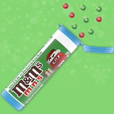 M&M'S Holiday Milk Chocolate Minis Size Christmas Candy Tube - 1.08 Oz - Image 3