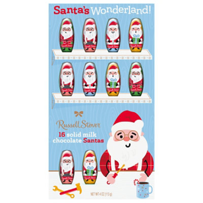 16 Mini Solid Chocolate Santa - 4 OZ - Image 3