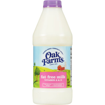 Oak Farms Skim Milk - 1 Quart - Image 1