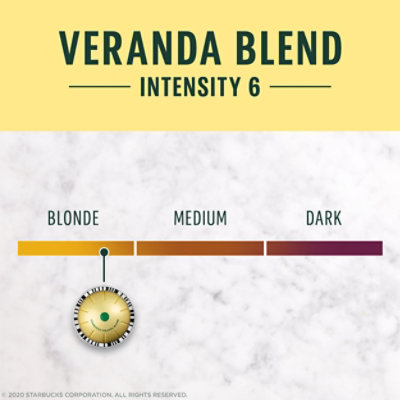 Starbucks Blonde Roast Veranda Blend Coffee Capsules for Nespresso Vertuo Box 8 Count - Each - Image 2