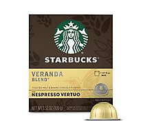 Starbucks Blonde Roast Veranda Blend Coffee Capsules for Nespresso Vertuo Box 8 Count - Each