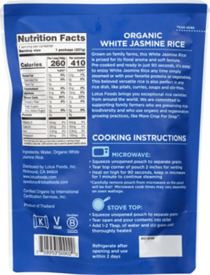 Lotus Foods Jasmine Rice White Organic - 8 OZ - Image 6