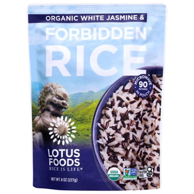 Lotus Foods Wh Rice Jasmine & Forbidden - 8 OZ - Image 1