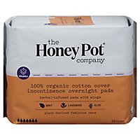 The Honey Pot Incontinence Pads With Wings Overnight - 16 CT - Image 1