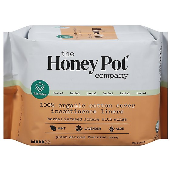 The Honey Pot Incontinence Liners With Wings - 20 CT