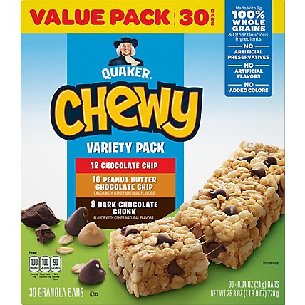 Quaker Chewy Granola Bars Variety 30ct - 25.3 OZ - Image 2