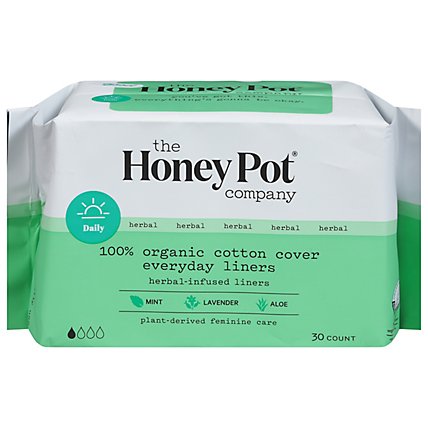 The Honey Pot Herbal Pantiliners - 30 CT - Image 1