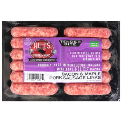 Hills Bacon & Maple Link Sausage - 12 OZ