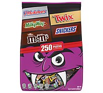 Snickers M&M'S TWIX Milky Way & 3 Musketeers Assorted Chocolate Halloween Candy - 250 Count - 77.63 Oz