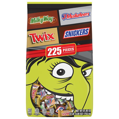 Snickers Twix Milky Way And 3 Musketeers Minis Mixed Chocolate Bulk Halloween Candy - 61.85 Oz - Image 3
