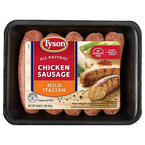 Tyson All Natural Chicken Sausage Mild Italian - 16 OZ