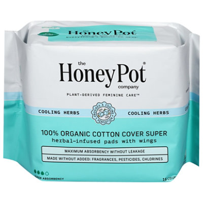 The Honey Pot Herbal Pads Super - 16 CT - Image 3