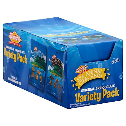 Diamond Bakery Sea Animal Crackers Vrty Pk - 7.2 Oz - Image 1