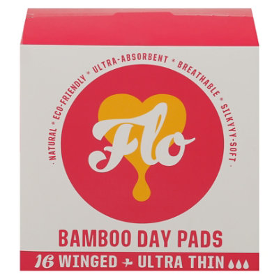 Flo Bamboo Pads With Wings Day Pads - 16 CT - Image 2