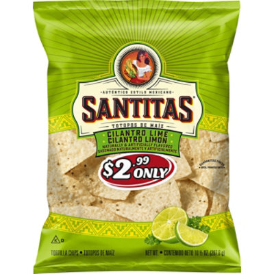 Santitas Tortilla Chips Cilantro Lime - 10.5 OZ - Image 3