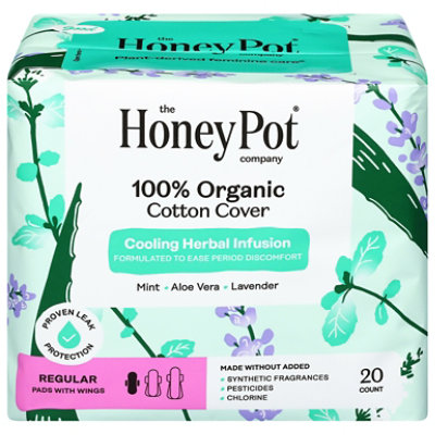 The Honey Pot Herbal Pads Regular - 20 CT - Image 3