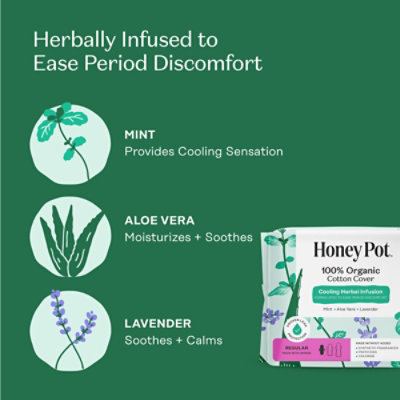 The Honey Pot Herbal Pads Regular - 20 CT - Image 5