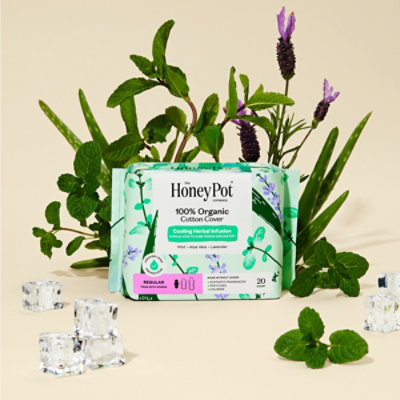 The Honey Pot Herbal Pads Regular - 20 CT - Image 3
