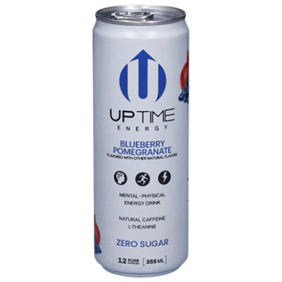 Uptime Blueberry Pomegranate Sugar Free Energy Drink Can - 12 FZ - Image 1