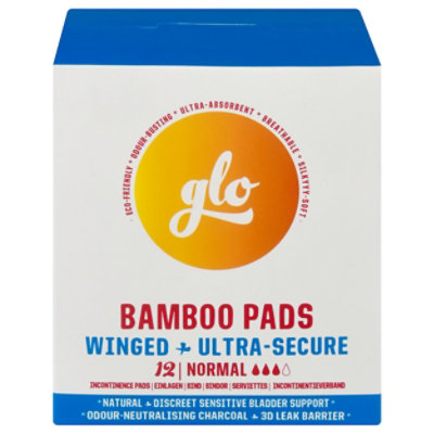 Glo Bamboo Pads For Sensitive Bladders Normal With Wings - 12 CT - Image 3