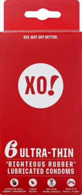 Xo Ultra Thin Righteous Rubber Condoms - 6 CT - Image 2