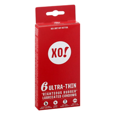 Xo Ultra Thin Righteous Rubber Condoms - 6 CT - Image 1