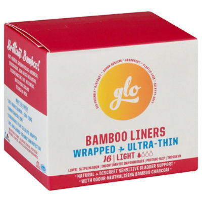 Glo Bamboo Liners For Sensitive Bladders Light & Wrapped - 16 CT - Image 1