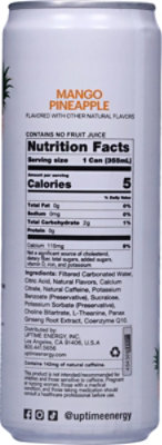 Uptime Mango Pineapple Sugar Free Energy Drink - 12 FZ - Image 5
