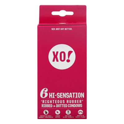 Xo Hi Sensation Righteous Rubber Condoms - 6 CT - Image 3