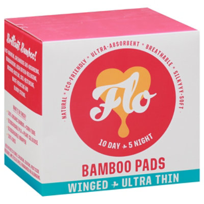 Flo Bamboo Pads - 15 CT - Image 1