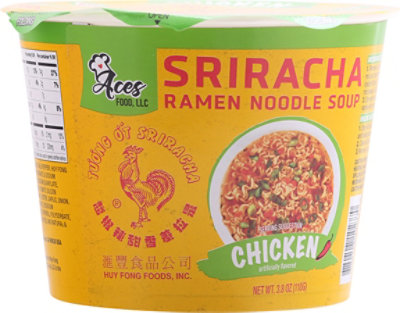 Huy Fong Sriracha Chicken Ramen Noodles - 3.8 OZ - Image 6
