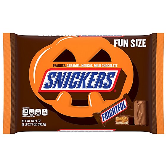 Snickers Spooky Chocolate Bars Fun Size Halloween Candy - 18.71 Oz