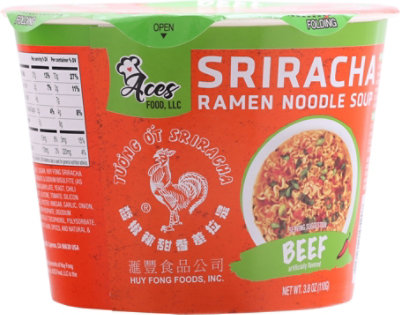 Huy Fong Sriracha Beef Ramen Noodle Cup - 3.8 OZ - Image 6