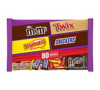 M&M'S Snickers Starburst & TWIX Bulk Halloween Candy 80 Count - 33.71 Oz
