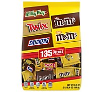 M&MS Snickers Twix & Milky Way Mixed Chocolate Bulk Halloween Candy Assortment - 53.26 Oz