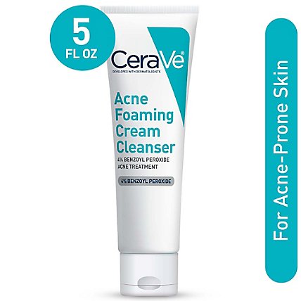CeraVe Acne Foaming Cream Cleanser - 5 Fl. Oz. - Image 2