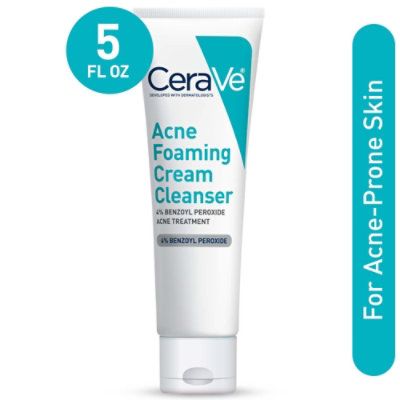 3) Cerave Acne Foaming Cream Cleanser .34 fl oz 10 ml take along Size