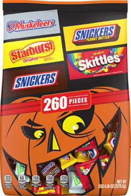 Snickers Skittles Starburst And 3 Musketeers Assorted Bulk Variety Pack Halloween Candy - 80.36oz - Image 2