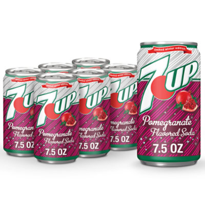  7UP Lemon Lime Soda, 7.5 Fl Oz Cans, 6 Pack : Grocery